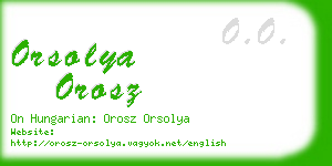 orsolya orosz business card